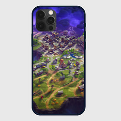 Чехол для iPhone 12 Pro Max Фортнайт карта, цвет: 3D-черный