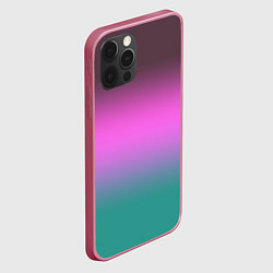 Чехол для iPhone 12 Pro Max Бирюзово-малиновый градиент, цвет: 3D-малиновый — фото 2