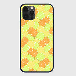 Чехол для iPhone 12 Pro Max Апельсин, лайм и лимон, цвет: 3D-черный