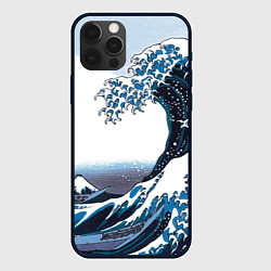 Чехол для iPhone 12 Pro Max Цунами в Японии, цвет: 3D-черный