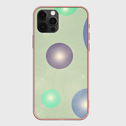 Чехол для iPhone 12 Pro Max Светящиеся шары, цвет: 3D-светло-розовый
