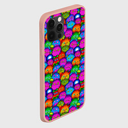 Чехол для iPhone 12 Pro Max Паттерн Маленькие Монстры, цвет: 3D-светло-розовый — фото 2