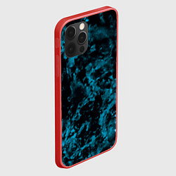 Чехол для iPhone 12 Pro Max Камуфляж с голубым оттенком, цвет: 3D-красный — фото 2