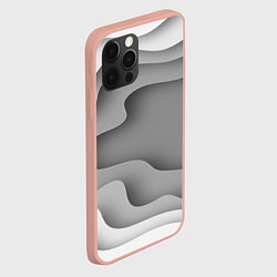 Чехол для iPhone 12 Pro Max Множество оттенков серого в разломе, цвет: 3D-светло-розовый — фото 2