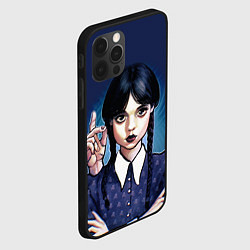 Чехол для iPhone 12 Pro Max Дочь Аддамсов - Уэнсдэй с рукой, цвет: 3D-черный — фото 2