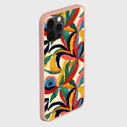 Чехол для iPhone 12 Pro Max Эффект вышивки, цвет: 3D-светло-розовый — фото 2