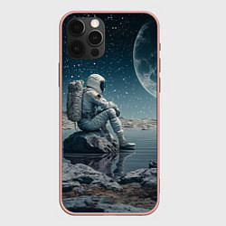 Чехол для iPhone 12 Pro Max Космический путешественник, цвет: 3D-светло-розовый