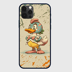 Чехол для iPhone 12 Pro Max Уверенная утка, цвет: 3D-черный
