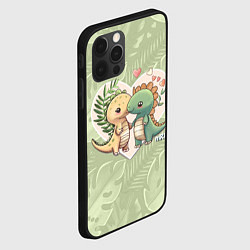 Чехол для iPhone 12 Pro Max Мистер Влюбленный динозавр, цвет: 3D-черный — фото 2