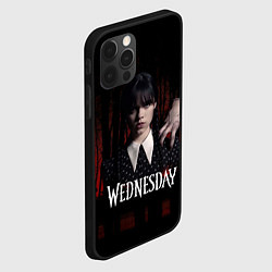 Чехол для iPhone 12 Pro Max Уэнсдэй красный лес, цвет: 3D-черный — фото 2