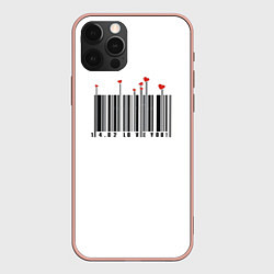 Чехол для iPhone 12 Pro Max Barcode love you, цвет: 3D-светло-розовый