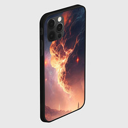 Чехол для iPhone 12 Pro Max Галактика над живописным пейзажем, цвет: 3D-черный — фото 2