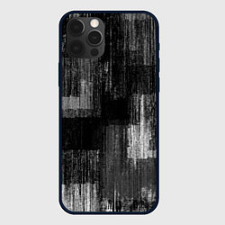 Чехол для iPhone 12 Pro Max Чёрные и белые полосы, цвет: 3D-черный
