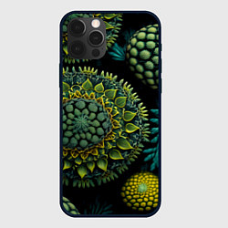 Чехол для iPhone 12 Pro Max Абстрактный растительный арт нейросети, цвет: 3D-черный