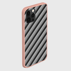 Чехол для iPhone 12 Pro Max Полоса объемная, цвет: 3D-светло-розовый — фото 2