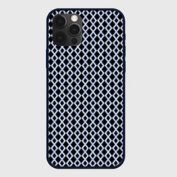 Чехол для iPhone 12 Pro Max Голубой паттерн, цвет: 3D-черный
