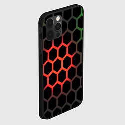 Чехол для iPhone 12 Pro Max Gradient hexagon genshin, цвет: 3D-черный — фото 2