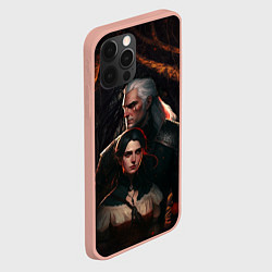 Чехол для iPhone 12 Pro Max Геральт и Йеннифэр, цвет: 3D-светло-розовый — фото 2