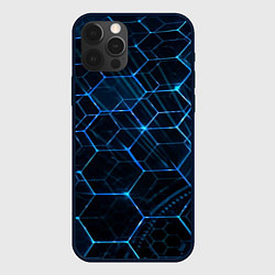 Чехол для iPhone 12 Pro Max Сетка из лучей, цвет: 3D-черный