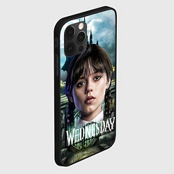 Чехол для iPhone 12 Pro Max Wednesday темный замок, цвет: 3D-черный — фото 2