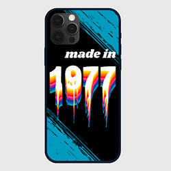 Чехол для iPhone 12 Pro Max Made in 1977: liquid art, цвет: 3D-черный