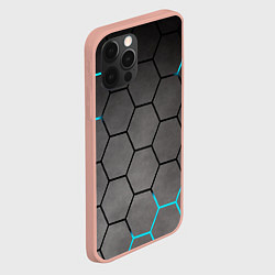 Чехол для iPhone 12 Pro Max Броня текстура неоновая, цвет: 3D-светло-розовый — фото 2