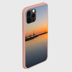 Чехол для iPhone 12 Pro Max Санкт-Петербург, закат на Финском заливе, цвет: 3D-светло-розовый — фото 2