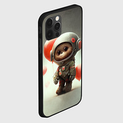 Чехол для iPhone 12 Pro Max Комонавт с красными шариками, цвет: 3D-черный — фото 2