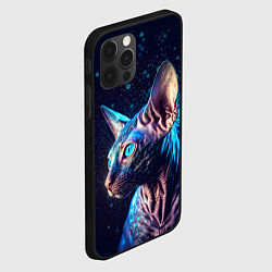 Чехол для iPhone 12 Pro Max Кот сфинкс и искорки, цвет: 3D-черный — фото 2