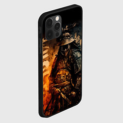 Чехол для iPhone 12 Pro Max Самурай в тумане, цвет: 3D-черный — фото 2