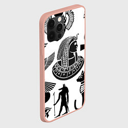 Чехол для iPhone 12 Pro Max Египетские знаки, цвет: 3D-светло-розовый — фото 2