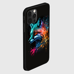 Чехол для iPhone 12 Pro Max Неоновая лисичка, цвет: 3D-черный — фото 2