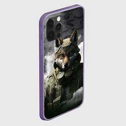 Чехол для iPhone 12 Pro Max Волк в форме, цвет: 3D-серый — фото 2