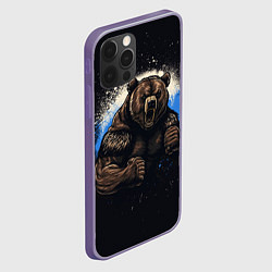 Чехол для iPhone 12 Pro Max Сильный медведь, цвет: 3D-серый — фото 2