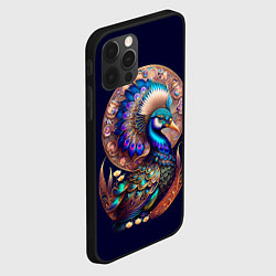 Чехол для iPhone 12 Pro Max Синяя птица арт, цвет: 3D-черный — фото 2