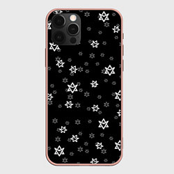 Чехол для iPhone 12 Pro Max Astro emblem pattern, цвет: 3D-светло-розовый