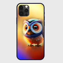 Чехол для iPhone 12 Pro Max Яркая совушка, цвет: 3D-черный