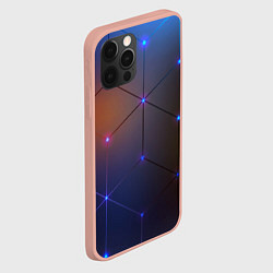 Чехол для iPhone 12 Pro Max Космические треугольники, цвет: 3D-светло-розовый — фото 2