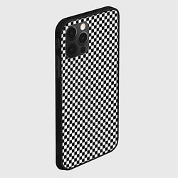 Чехол для iPhone 12 Pro Max Шахматная клетка иллюзия, цвет: 3D-черный — фото 2