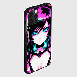 Чехол для iPhone 12 Pro Max Anime glitch imp girl, цвет: 3D-черный — фото 2