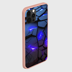 Чехол для iPhone 12 Pro Max Светящаяся синяя лава, цвет: 3D-светло-розовый — фото 2