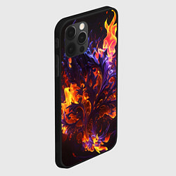 Чехол для iPhone 12 Pro Max Текстура огня, цвет: 3D-черный — фото 2