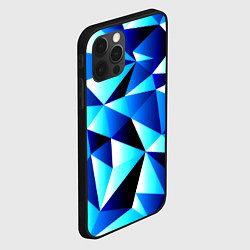 Чехол для iPhone 12 Pro Max Полигоны треугольники, цвет: 3D-черный — фото 2