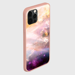 Чехол для iPhone 12 Pro Max Аморфное абстрактное космическое красочное небо, цвет: 3D-светло-розовый — фото 2