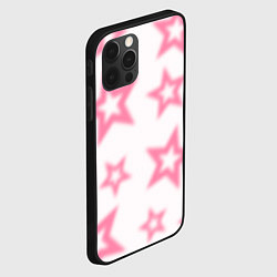 Чехол для iPhone 12 Pro Max Pink and white stars, цвет: 3D-черный — фото 2