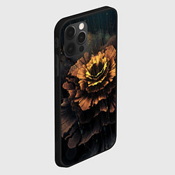 Чехол для iPhone 12 Pro Max Midjourney цветок под дождем, цвет: 3D-черный — фото 2
