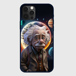 Чехол для iPhone 12 Pro Max Альберт Эйнштейн и его теория, цвет: 3D-черный