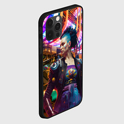 Чехол для iPhone 12 Pro Max Cyberpunk 2077 - neural network, цвет: 3D-черный — фото 2