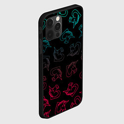 Чехол для iPhone 12 Pro Max Neon Unicorn, цвет: 3D-черный — фото 2