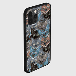 Чехол для iPhone 12 Pro Max Паттерн с котиками, цвет: 3D-черный — фото 2